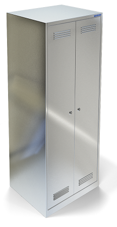 Шкафы для одежды СТК-362/600 (600x500x1750 мм) Техно ТТ из нержавеющей стали на пищевое производство двухстворчатый