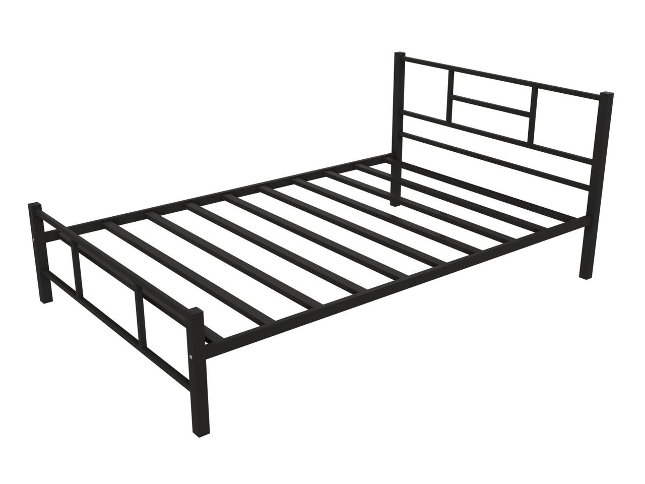Фото кровать металлическая - кадис черная полутороспальная для взрослых