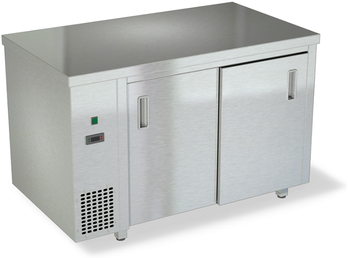 Тепловой стол для профессиональной кухни без борта, задняя стенка нержавеющая сталь СПС-834/1900НТ (1900x600x850 мм)